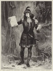 Mrs. Langtry als Rosalind in Wie es euch gefällt im St. James